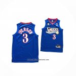 Camiseta Philadelphia 76ers Allen Iverson #3 Retro Azul