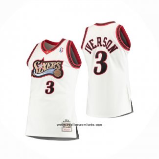 Camiseta Philadelphia 76ers Allen Iverson #3 Retro Blanco