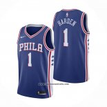 Camiseta Philadelphia 76ers James Harden #1 Icon Azul