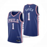 Camiseta Philadelphia 76ers James Harden #1 Icon Azul