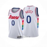 Camiseta Philadelphia 76ers Tyrese Maxey #0 Ciudad 2024-25 Blanco