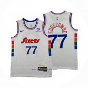 Camiseta Philadelphia 76ers V.J. Edgecombe NO 77 Ciudad 2024-25 Blanco