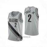 Camiseta Portland Trail Blazers Gary Trent Jr. #2 Earned 2020-21 Gris