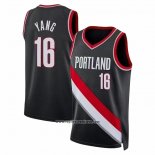 Camiseta Portland Trail Blazers Hansen Yang NO 16 Icon 2024-25 Negro