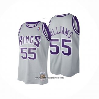 Camiseta Sacramento Kings Jason Williams #55 Mitchell & Ness 2000-01 Gris