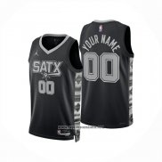 Camiseta San Antonio Spurs Personalizada Statement 2024-25 Negro