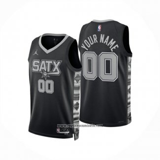 Camiseta San Antonio Spurs Personalizada Statement 2024-25 Negro