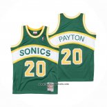Camiseta Seattle SuperSonics Gary Payton #20 Historic Retro Verde