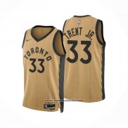 Camiseta Toronto Raptors Gary Trent JR. #33 Ciudad 2023-24 Oro