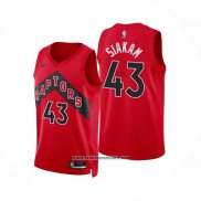 Camiseta Toronto Raptors Pascal Siakam #43 Icon 2022-23 Rojo