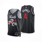 Camiseta Toronto Raptors Scottie Barnes NO 4 Ciudad 2025-26 Negro