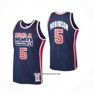 Camiseta USA 1992 David Robinson #5 Azul