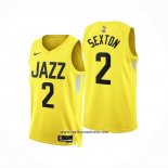 Camiseta Utah Jazz Collin Sexton #2 Icon 2022-23 Amarillo