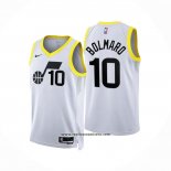 Camiseta Utah Jazz Leandro Bolmaro #10 Association 2022-23 Blanco