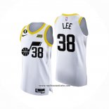 Camiseta Utah Jazz Saben Lee #38 Association Autentico 2022-23 Blanco