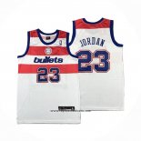 Camiseta Washington Wizards Michael Jordan #23 Retro Blanco2