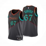 Camiseta Washington Wizards Taj Gibson #67 Ciudad 2023-24 Negro