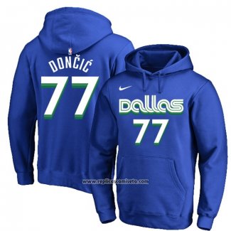 Sudaderas con Capucha Dallas Mavericks Luka Doncic Ciudad 2022-23 Azul