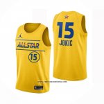Camiseta All Star 2021 Denver Nuggets Nikola Jokic #15 Oro
