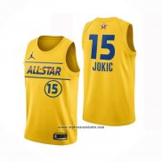 Camiseta All Star 2021 Denver Nuggets Nikola Jokic #15 Oro