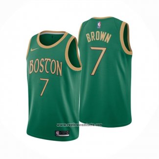 Camiseta Boston Celtics Jaylen Brown #7 Ciudad 2019-20 Verde