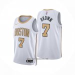 Camiseta Boston Celtics Jaylen Brown NO 7 Ciudad 2025-26 Blanco