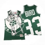 Camiseta Boston Celtics Larry Bird #33 Mitchell & Ness Big Face Verde