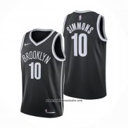 Camiseta Brooklyn Nets Ben Simmons #10 Icon 2021-22 Negro