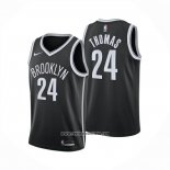 Camiseta Brooklyn Nets Cameron Thomas NO 24 Icon 2024-25 Negro