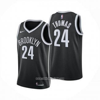 Camiseta Brooklyn Nets Cameron Thomas NO 24 Icon 2024-25 Negro