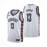 Camiseta Brooklyn Nets James Harden #13 Ciudad 2020 Blanco