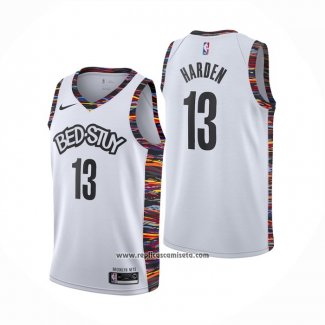 Camiseta Brooklyn Nets James Harden #13 Ciudad 2020 Blanco