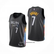 Camiseta Brooklyn Nets Kevin Durant #7 Ciudad 2020-21 Negro