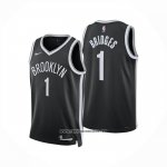 Camiseta Brooklyn Nets Mikal Bridges NO 1 Icon 2025-26 Negro
