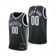 Camiseta Brooklyn Nets Personalizada Icon 2020-21 Negro