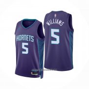 Camiseta Charlotte Hornets Mark Williams #5 Statement 2022-23 Violeta