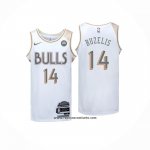 Camiseta Chicago Bulls Matas Buzelis #14 Ciudad 2024-25 Blanco