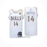 Camiseta Chicago Bulls Matas Buzelis #14 Ciudad 2024-25 Blanco