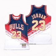 Camiseta Chicago Bulls Michael Jordan #23 Mitchell & Ness Negro Rojo