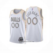 Camiseta Chicago Bulls Personalizada Ciudad 2024-25 Blanco