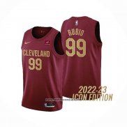 Camiseta Cleveland Cavaliers Ricky Rubio #99 Icon 2022-23 Rojo