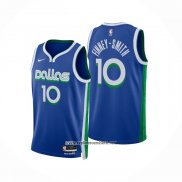 Camiseta Dallas Mavericks Dorian Finney-Smith #10 Ciudad 2022-23 Azul