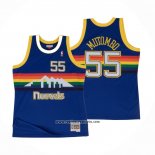 Camiseta Denver Nuggets Dikembe Mutombo #55 Hardwood Classics Throwback Azul
