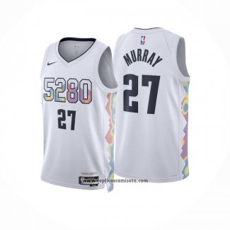 Camiseta Denver Nuggets Jamal Murray #27 Ciudad 2024-25 Blanco