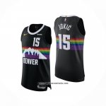 Camiseta Denver Nuggets Nikola Jokic NO 15 Ciudad Authentic 2025-26 Negro