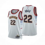 Camiseta Denver Nuggets Zeke Nnaji #22 Ciudad 2022-23 Blanco