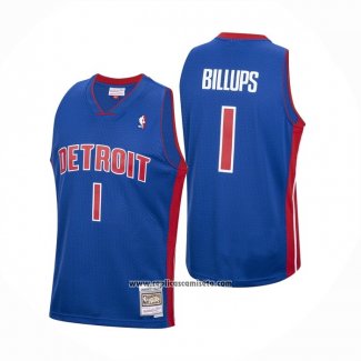 Camiseta Detroit Pistons Chauncey Billups #1 Mitchell & Ness 2003-04 Azul