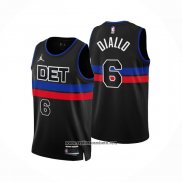 Camiseta Detroit Pistons Hamidou Diallo #6 Statement 2022-23 Negro