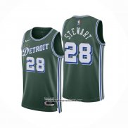 Camiseta Detroit Pistons Isaiah Stewart #28 Ciudad 2022-23 Verde