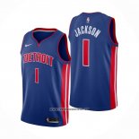 Camiseta Detroit Pistons Reggie Jackson #1 Icon Azul